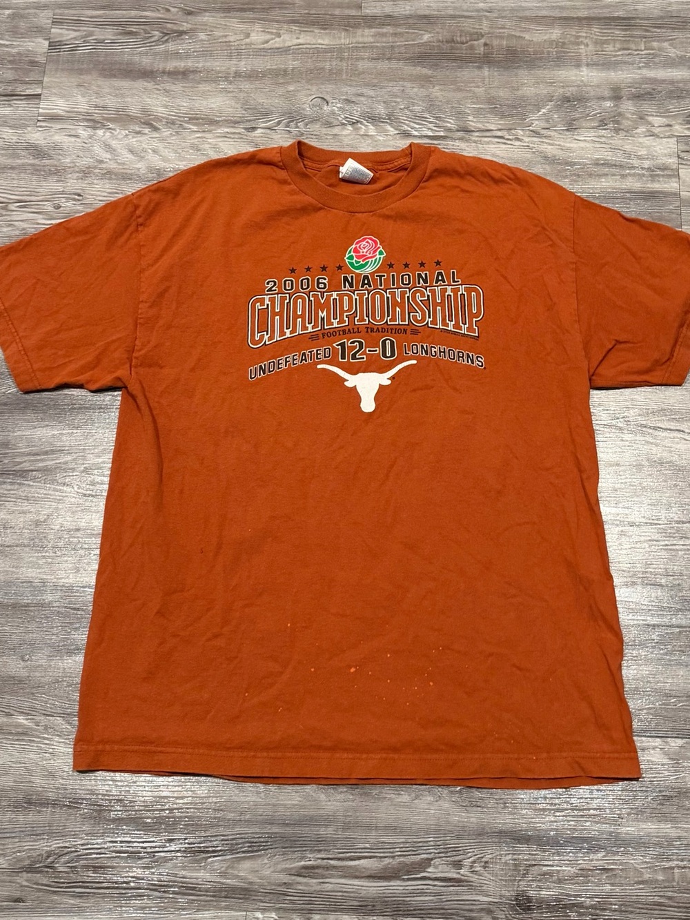 VTG Alstyle Apparel Texas Longhorns 2006 National Championship Orange Shirt XL